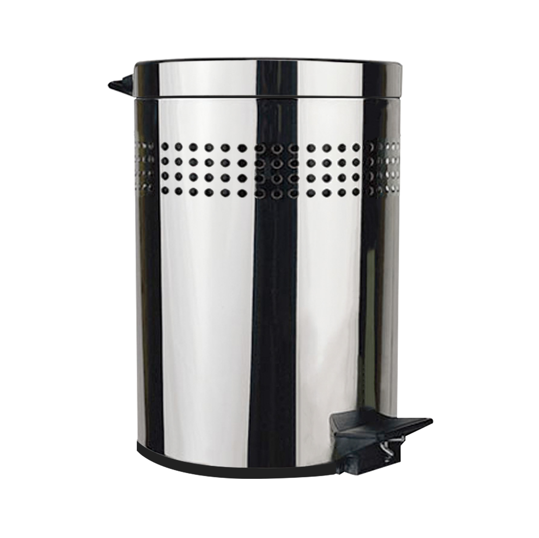 Paslanmaz Pedallı Çöp Kovası  Delikli