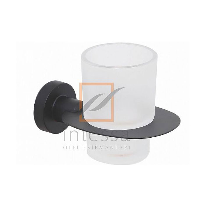 Arte Serisi Cam Diş Fırçalık - Siyah