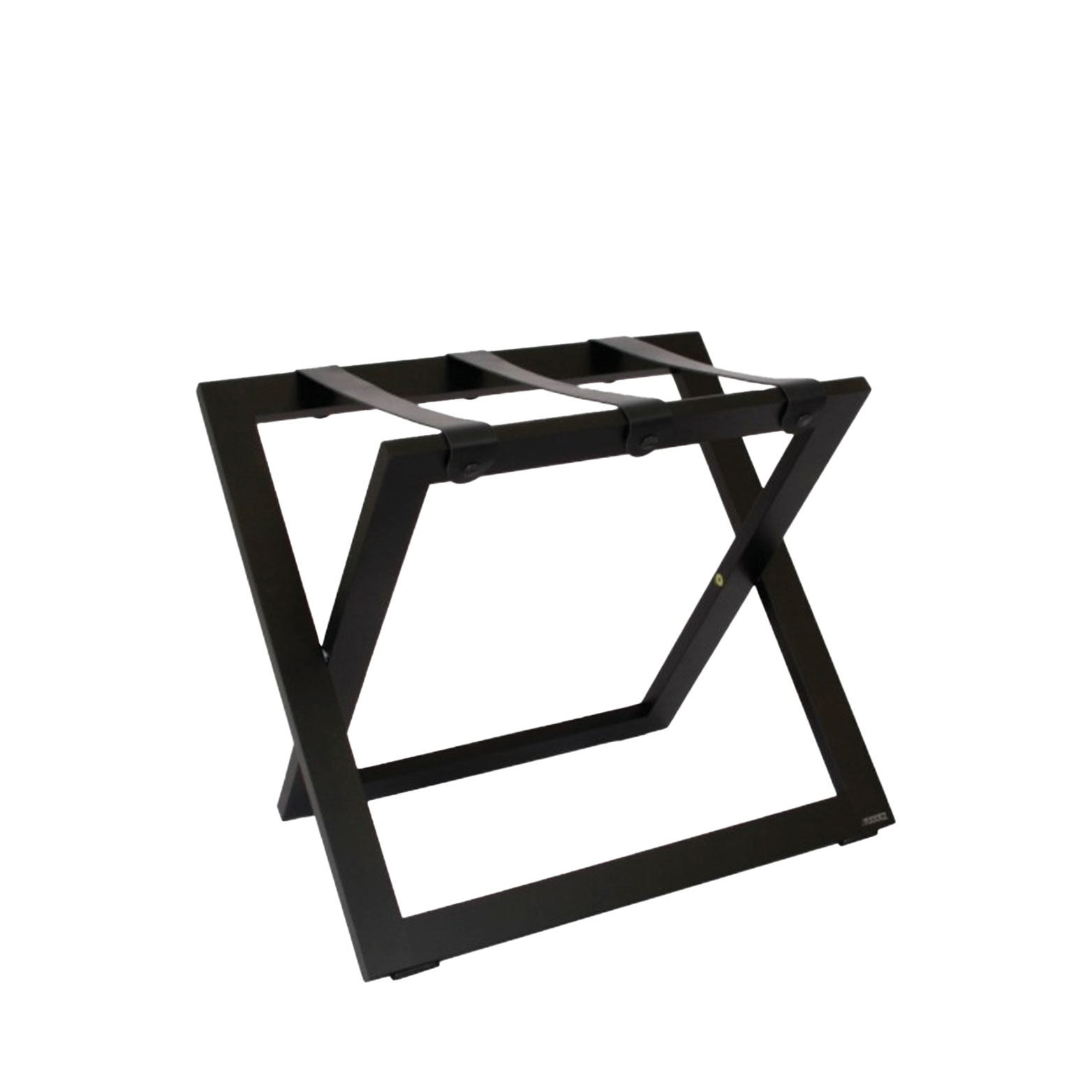 Ahşap Valizlik Arkalıksız Lamalı - Deri Kemerli