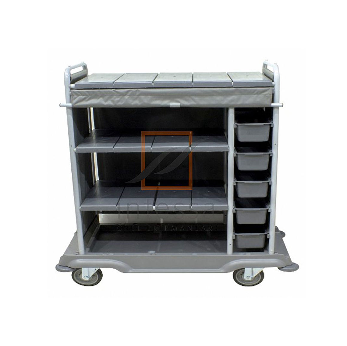 OTEL KAT TEMİZLİK ARABASILUX BRANDA KUMAŞLI - JT