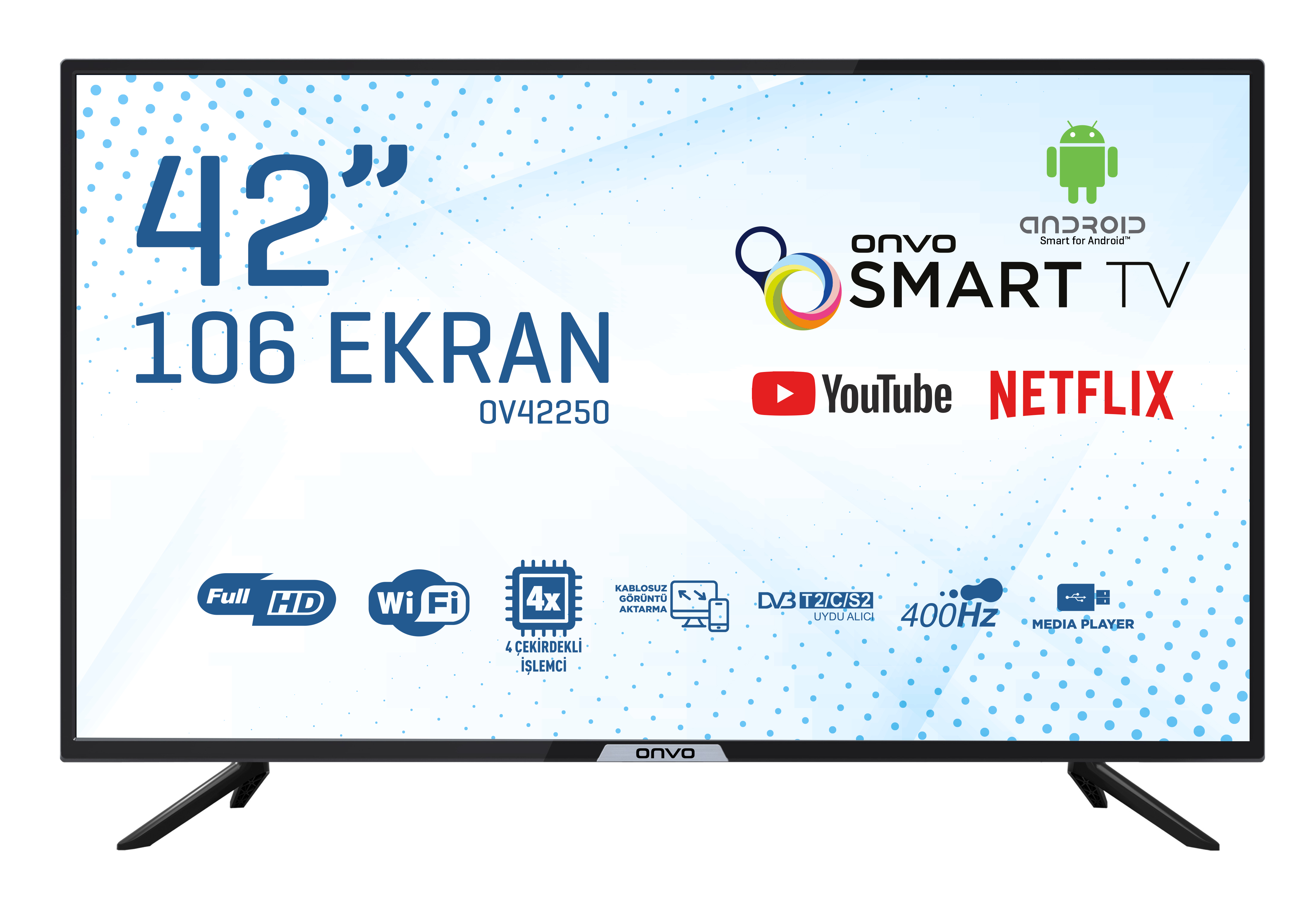 ONVO- 42 inch  Interaktif Otel TV – 106 cm