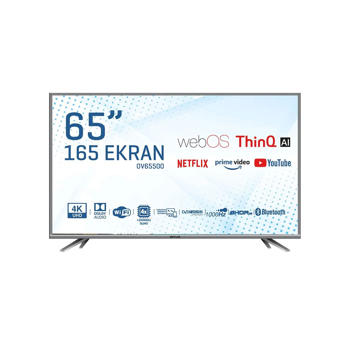 ONVO- 65 inch  Interaktif Otel TV – 165 cm