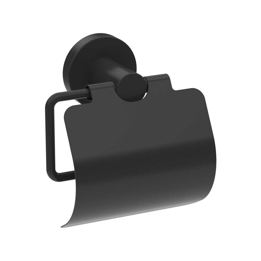 Arya Siyah Kapaklı Tuvalet Kağıtlık